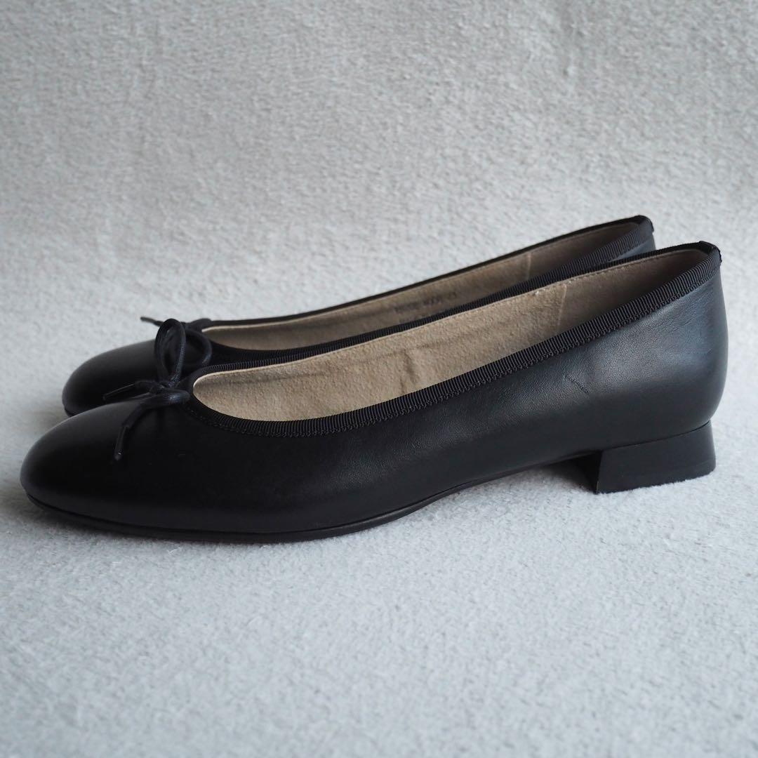 新品 REGAL リーガル バレエシューズ フラットシューズ 黒 23cm