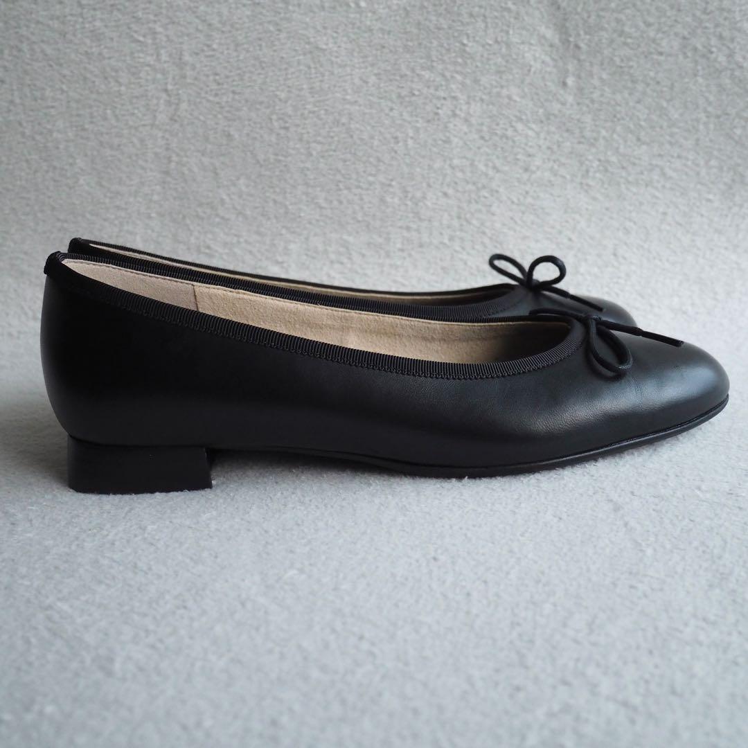 新品 REGAL リーガル バレエシューズ フラットシューズ 黒 23cm