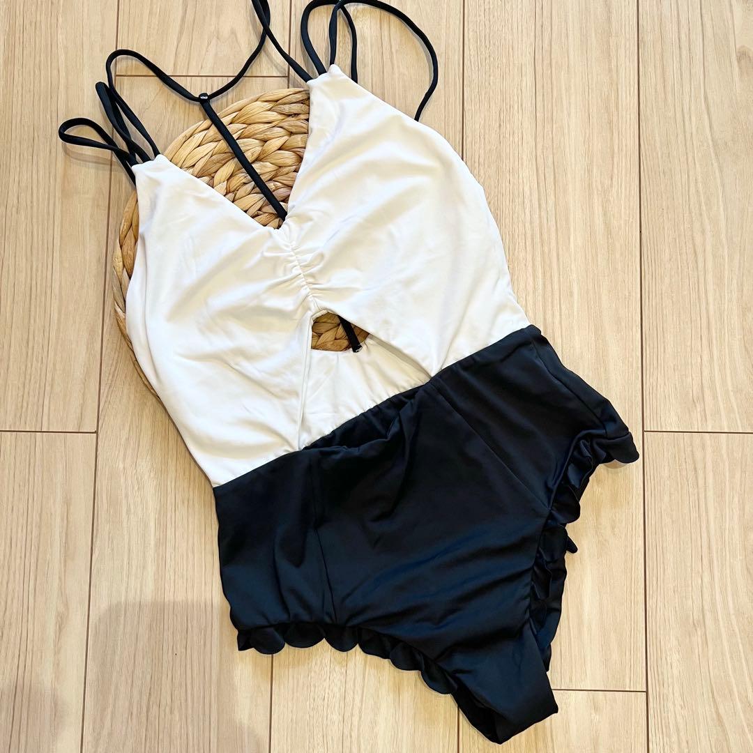 ALEXIASTAM アリシアスタン バイカラー ワンピース スイムウェア