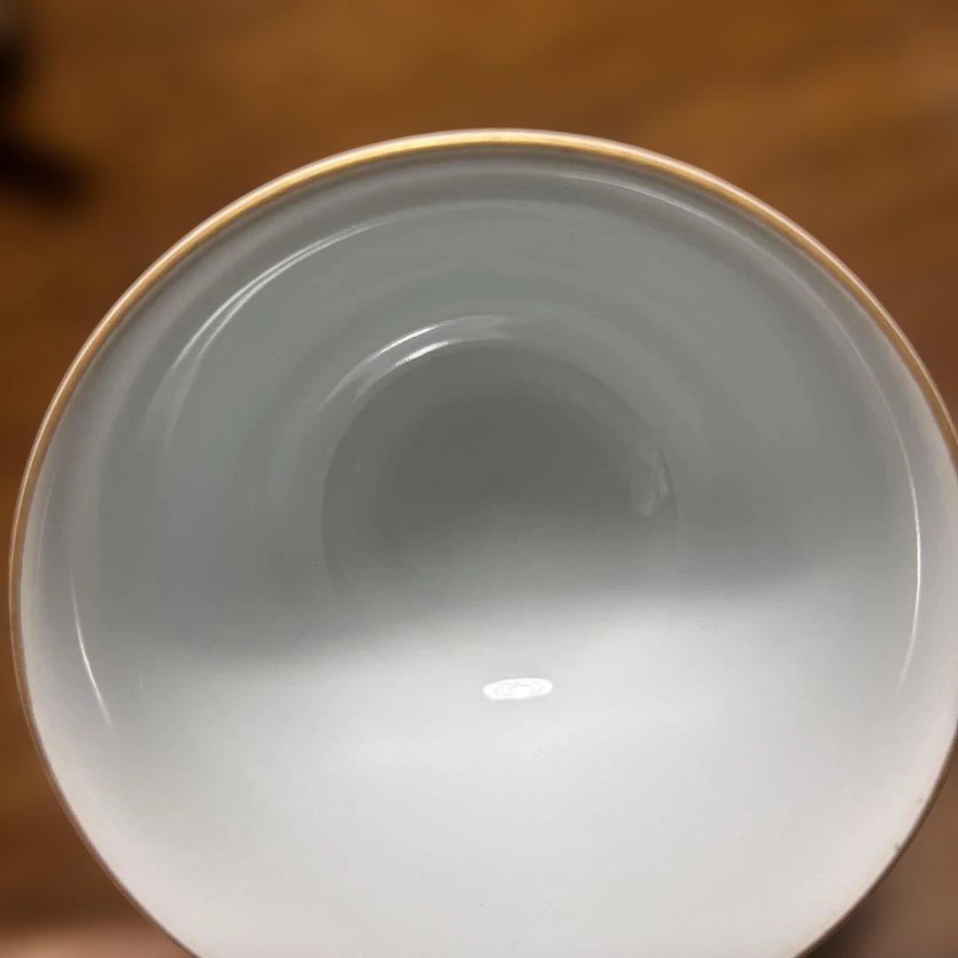 源右衛門　染錦三方割唐草 カップアンドソーサー 2客