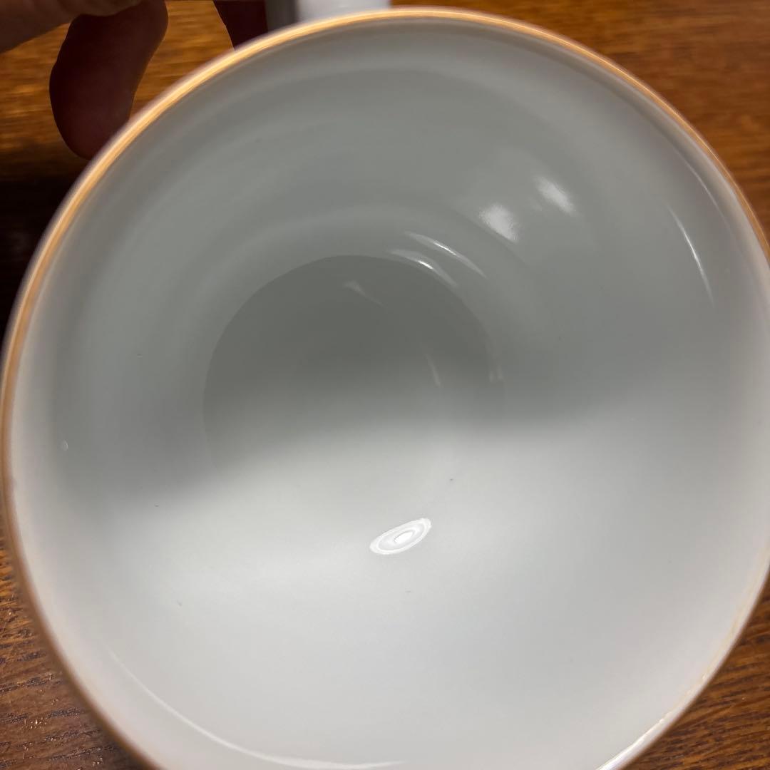 源右衛門　染錦三方割唐草 カップアンドソーサー 2客