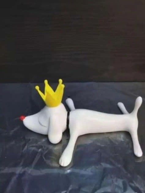 奈良美智 デザイン フィギュア 犬 白 あおもり犬 アート 置物 オブジェ