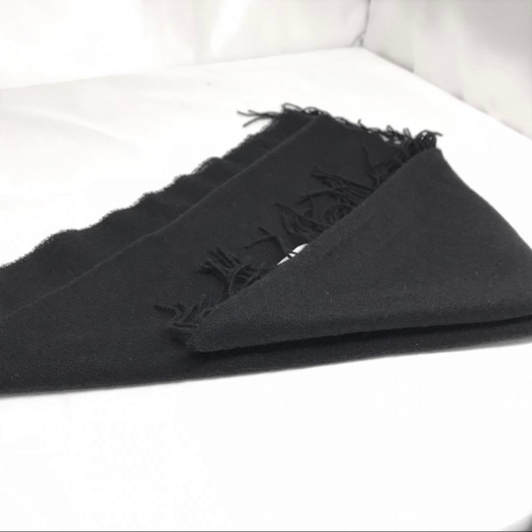エルメス　マルジェラ期　カシミヤ　マフラー　ストール　黒　HERMES 美品