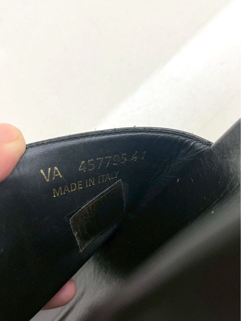 YSL ブラックレザー サンダル 41