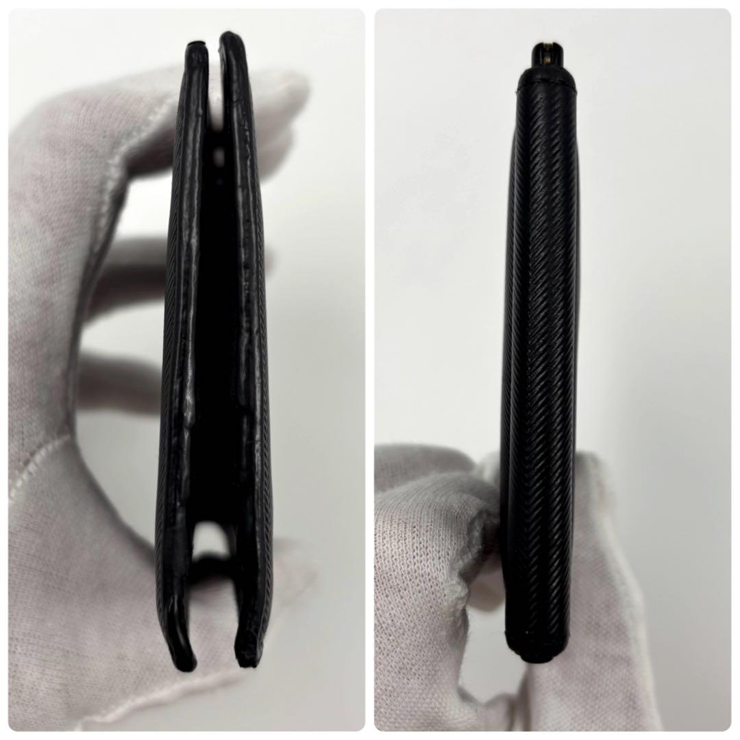 ✨希少✨　SAINT LAURENT PARIS マネークリップ　ストライプ　黒