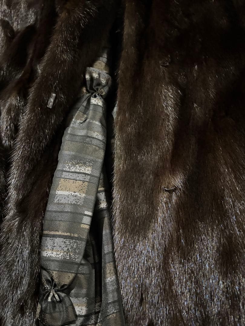 【SAGA MINK】ダークブラウン ファーコート