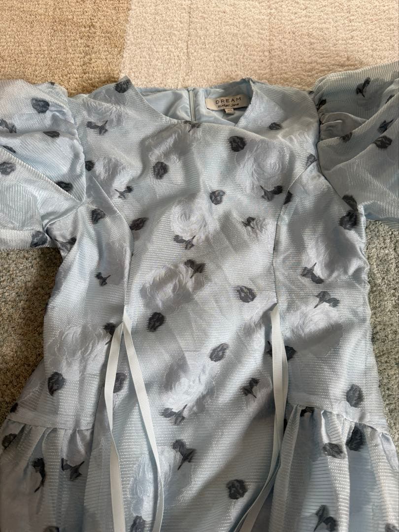 ワンピース POPPY CLOUD FLOWERS JACQUARD MIDI DRESS