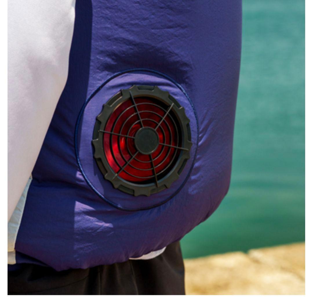 や*だ様 ブルーブルー ファン付き釣りベスト 【Lサイズ】【空調服】【No-71