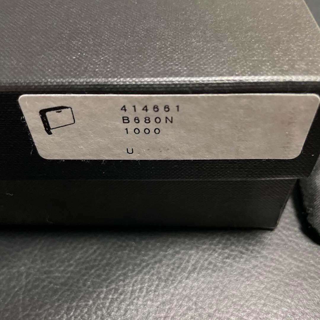 サンローラン　 二つ折り財布　ウォレット　メンズ　ウィメンズ レザー 黒