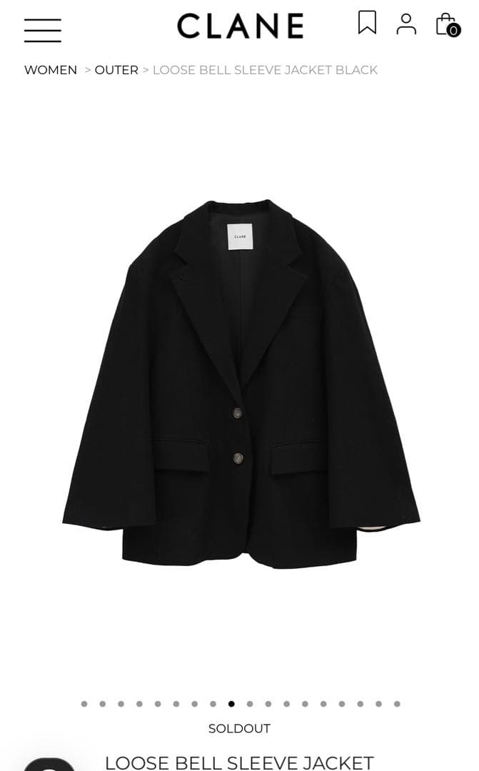 CLANE クラネ　LOOSE BELL SLEEVE JACKET