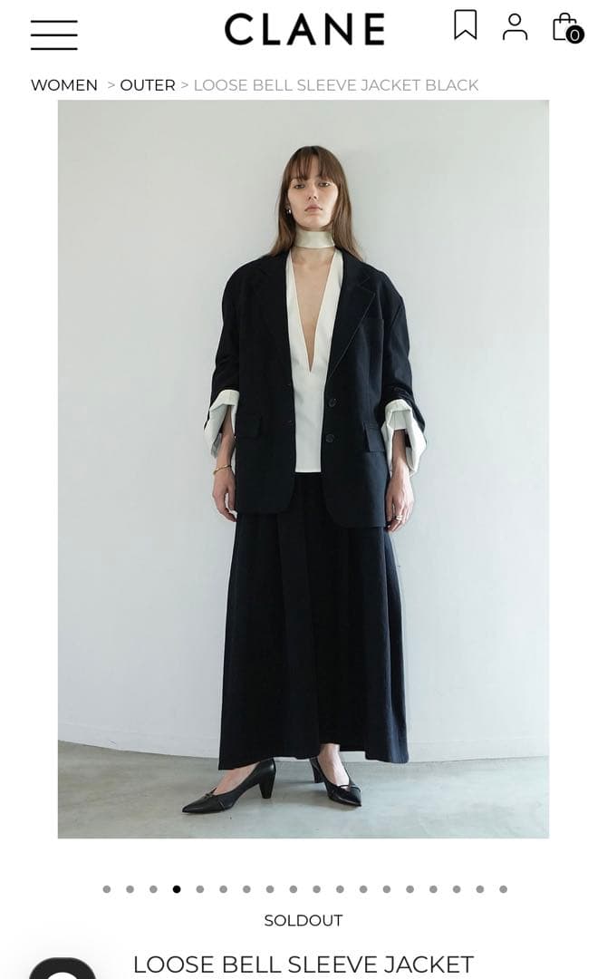 CLANE クラネ　LOOSE BELL SLEEVE JACKET