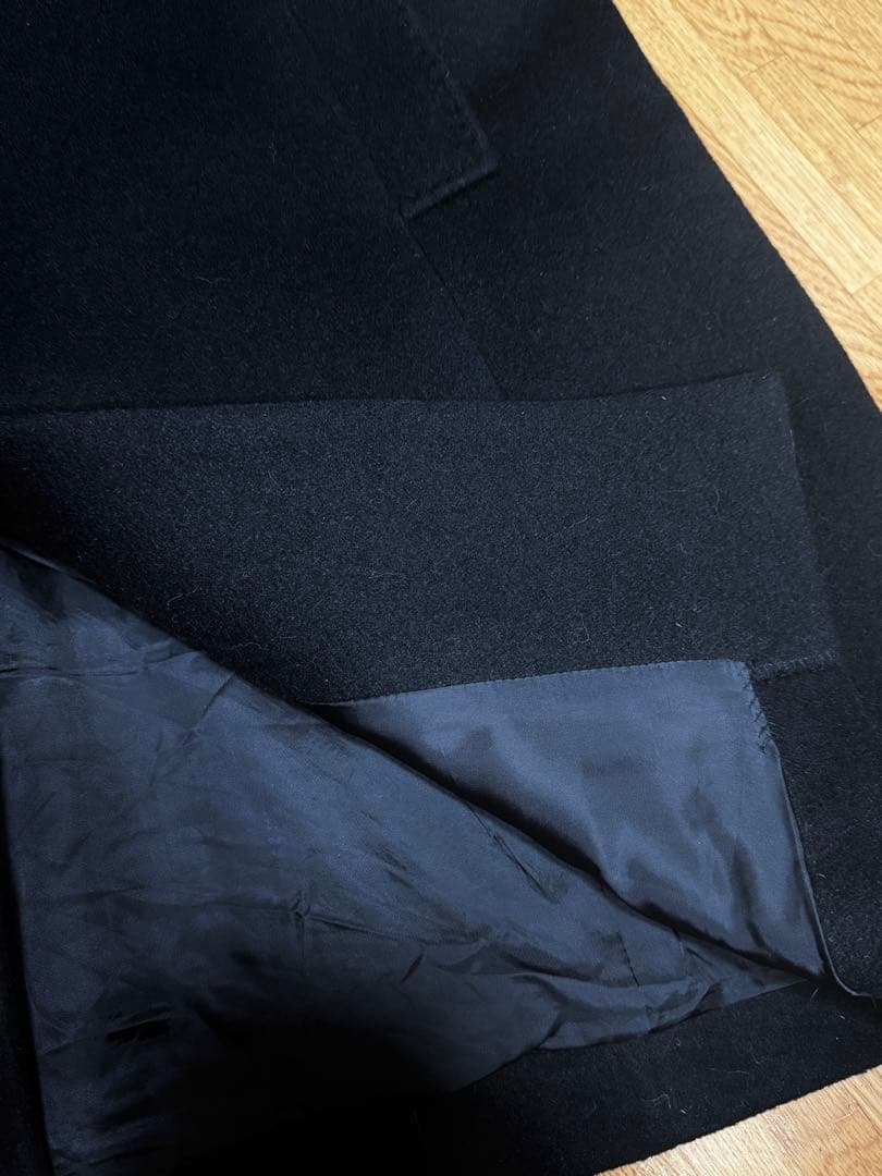 【美品】23区　スタンドカラーコート　ブラック　44サイズ　ウール/アンゴラ