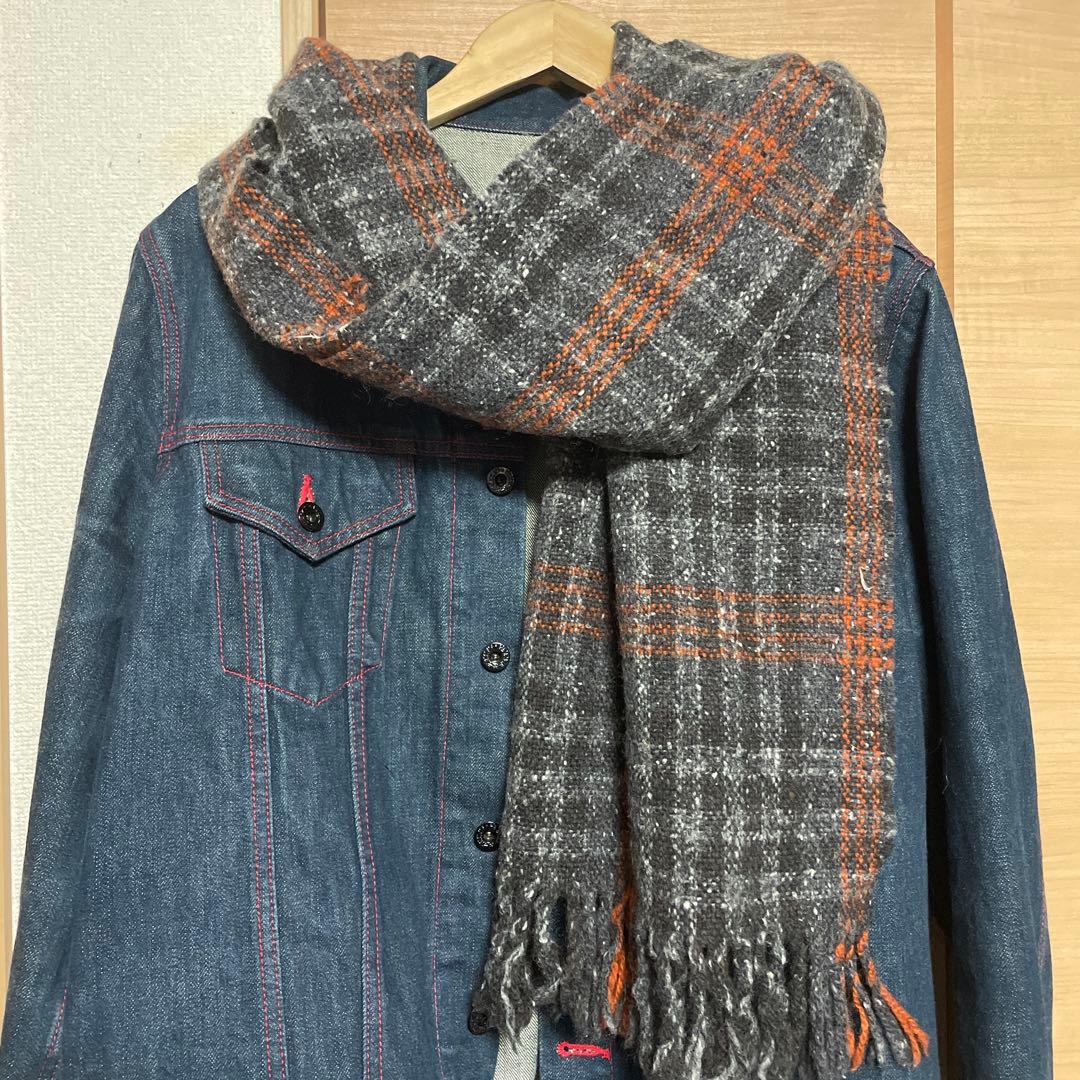 希少別注【フィルメランジェ×スタジオドネガル】ウールネップ大判ストール 男女兼用