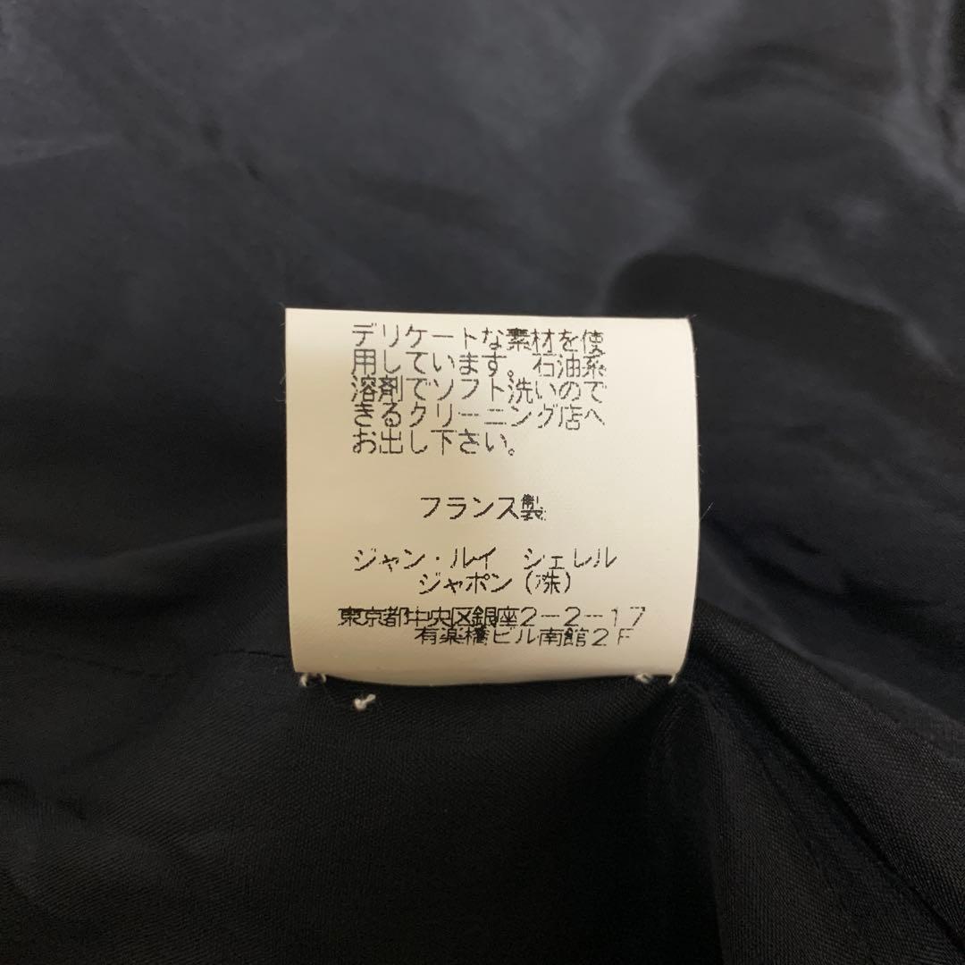 【JEAN-LOUIS SCHERRER】シルク　ドット柄　ロングコート