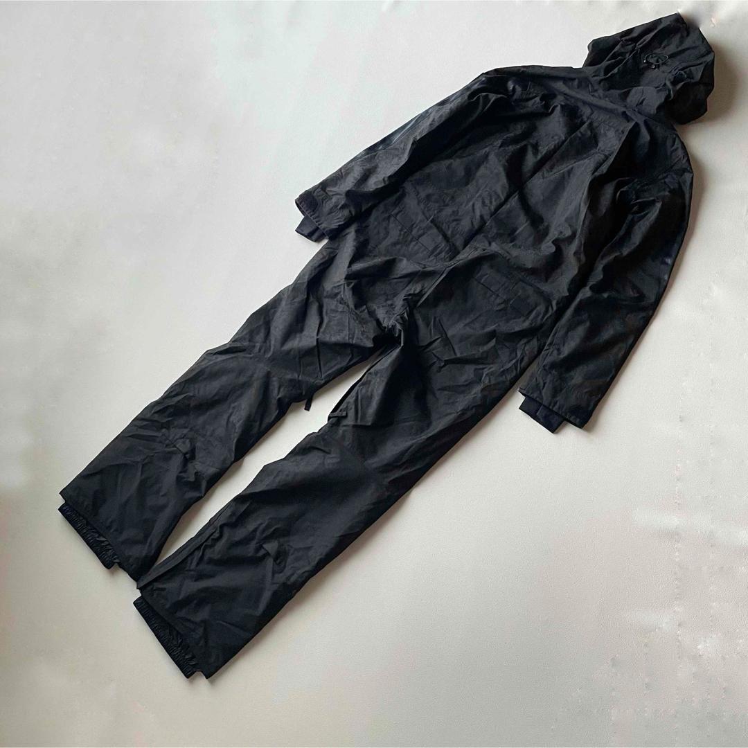 5430【極美品】バートン つなぎ レディース オールインワン 花柄 ブラック