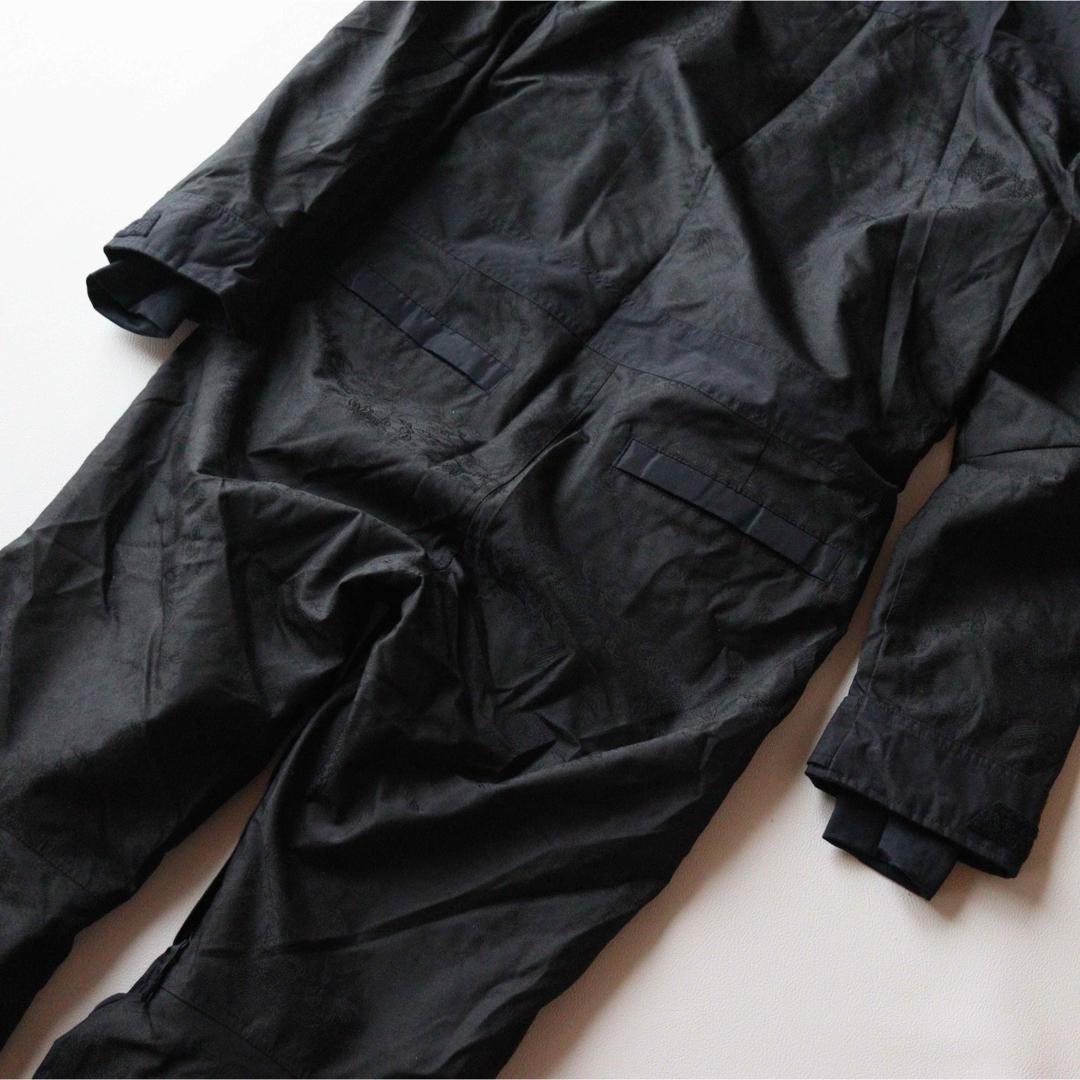 5430【極美品】バートン つなぎ レディース オールインワン 花柄 ブラック