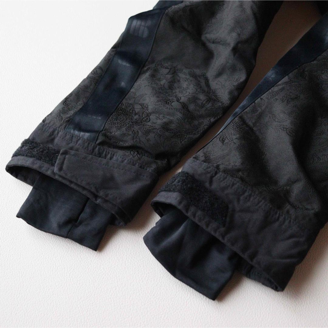 5430【極美品】バートン つなぎ レディース オールインワン 花柄 ブラック