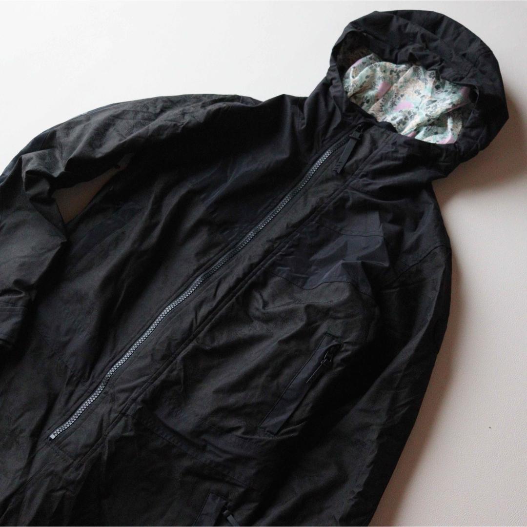 5430【極美品】バートン つなぎ レディース オールインワン 花柄 ブラック