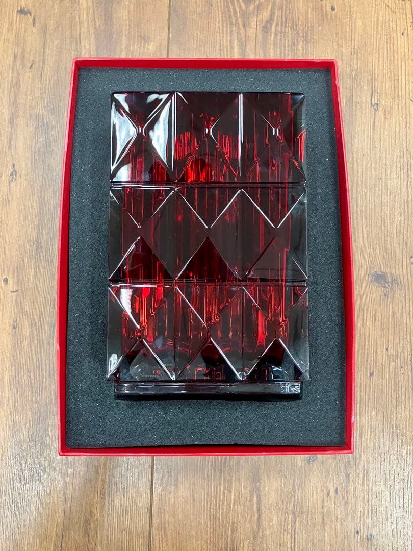 【最終価格】バカラ ベース 花瓶 ルクソール LOUXOR レッド 20cm