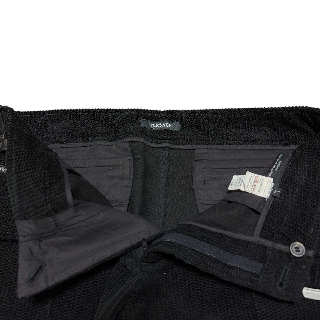 パンツ VERSACE Corduroy Leather Trim Pants L