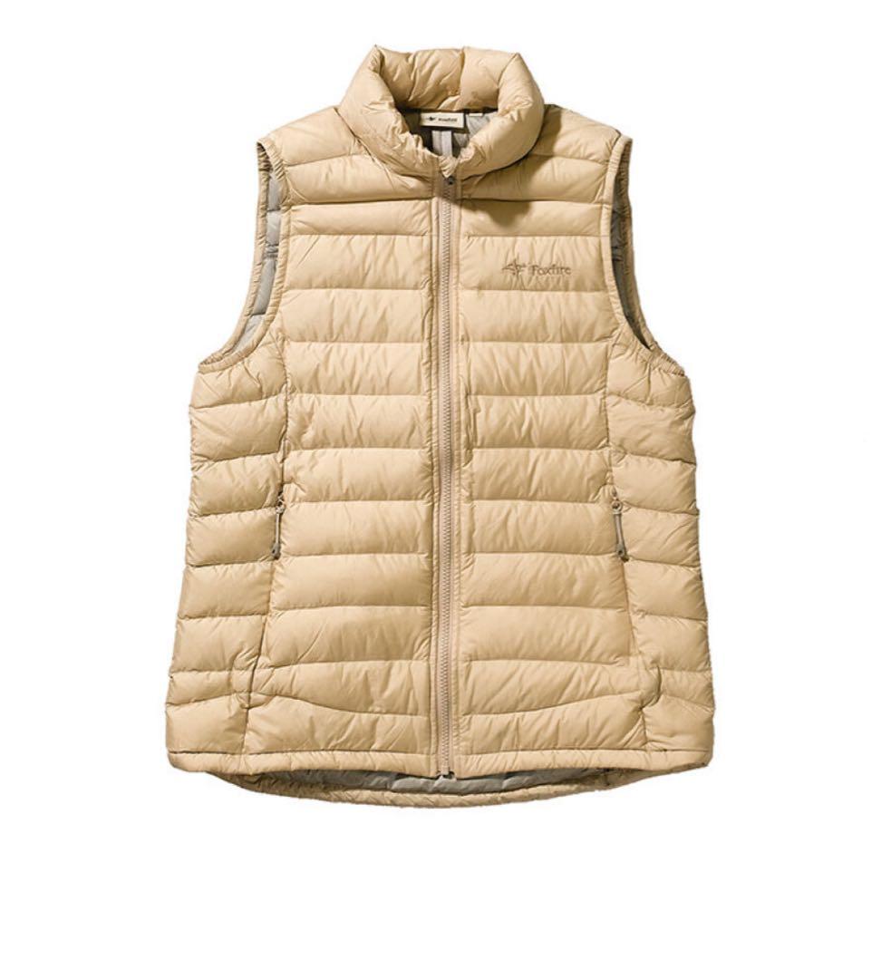 新品タグ付きfoxfire ベージュ ユニットダウンキルティングベスト　Ｌサイズ