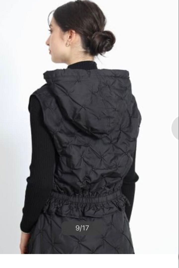 fennelドットキルティングジップベスト