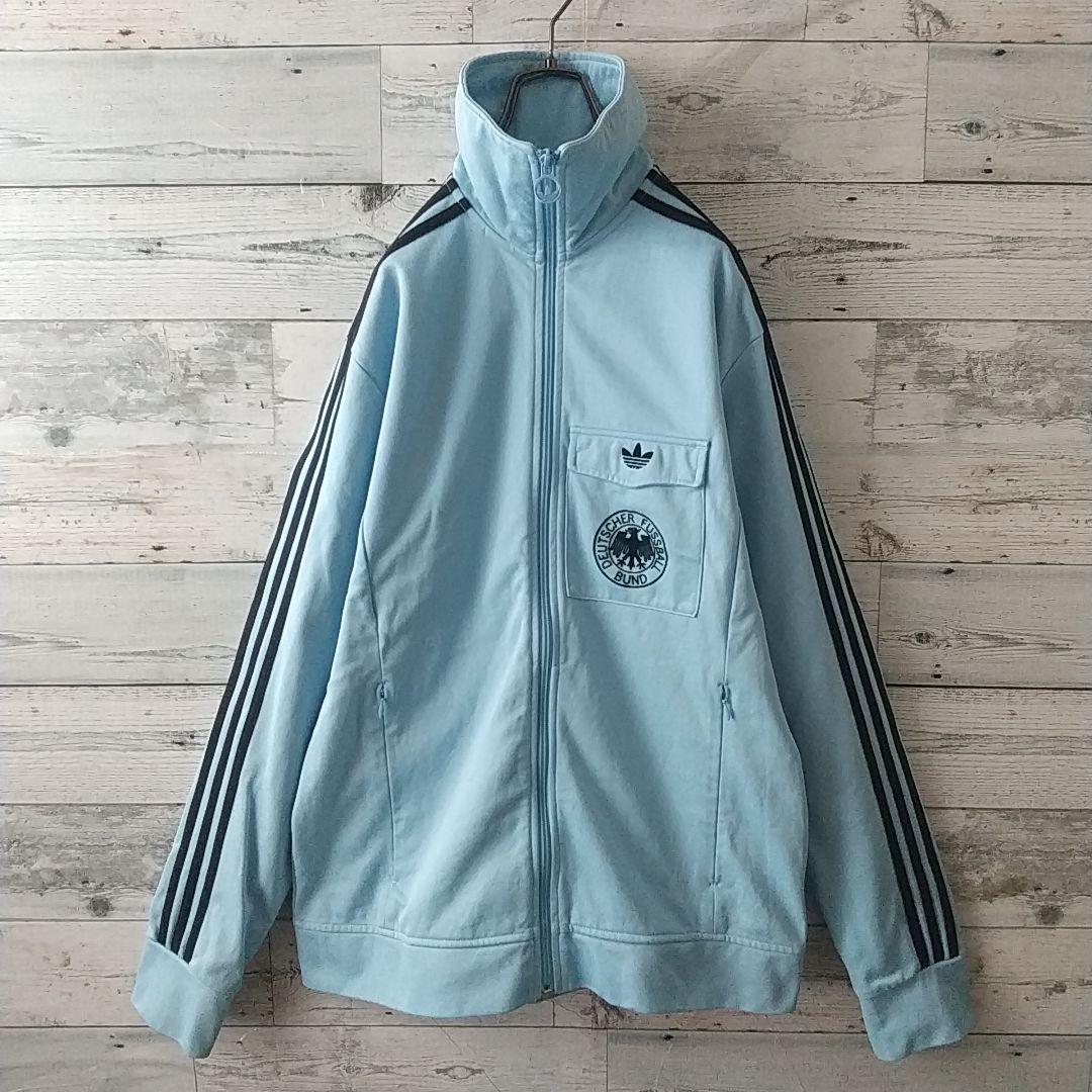 希少カラー☆アディダス ドイツ代表 刺繍ロゴ ポケット付 トラックジャケット