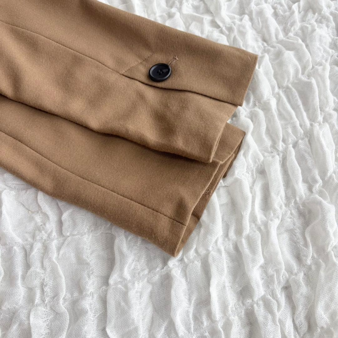 【美品】 スピックアンドスパン 梳毛ウールノーカラージャケット 近年モデル