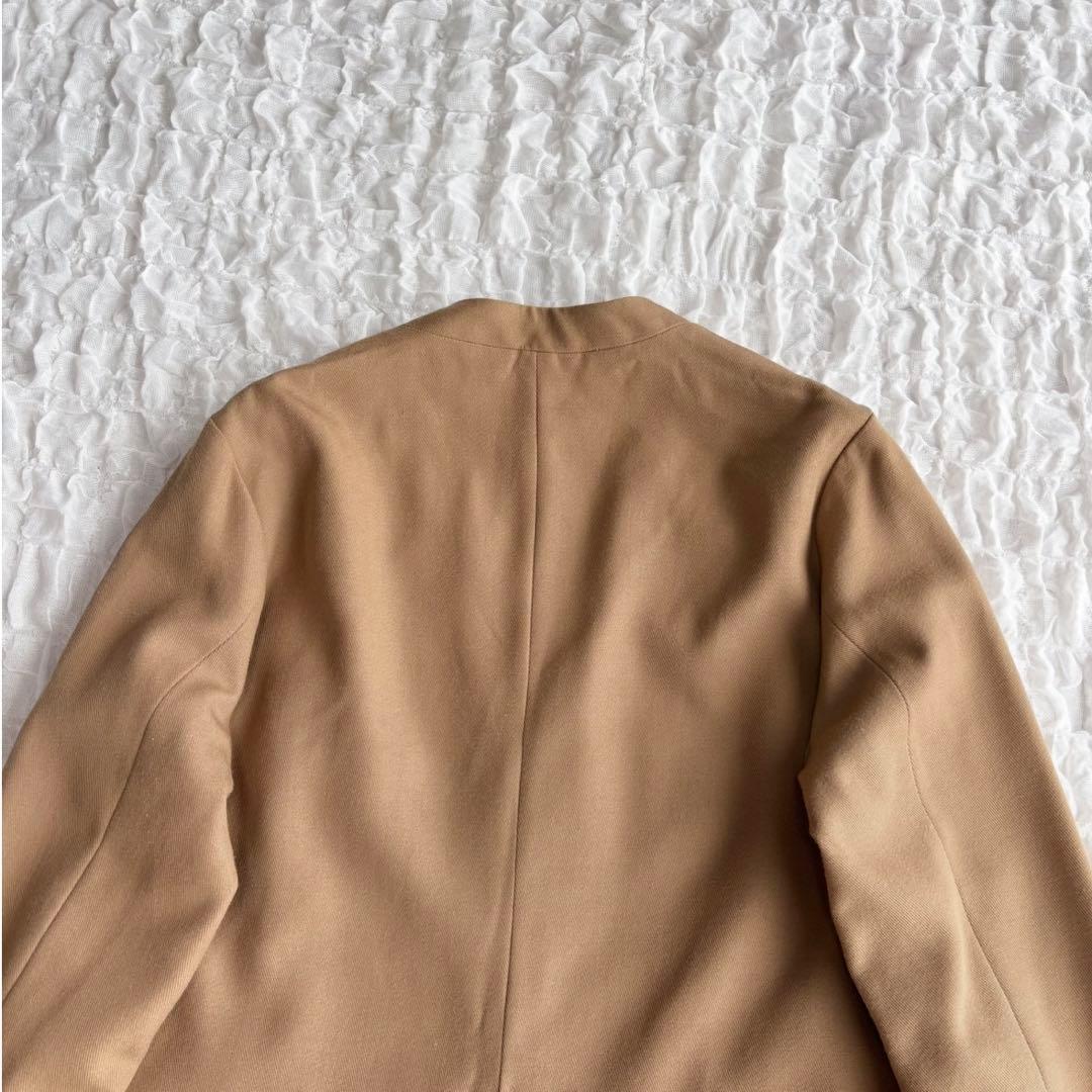 【美品】 スピックアンドスパン 梳毛ウールノーカラージャケット 近年モデル