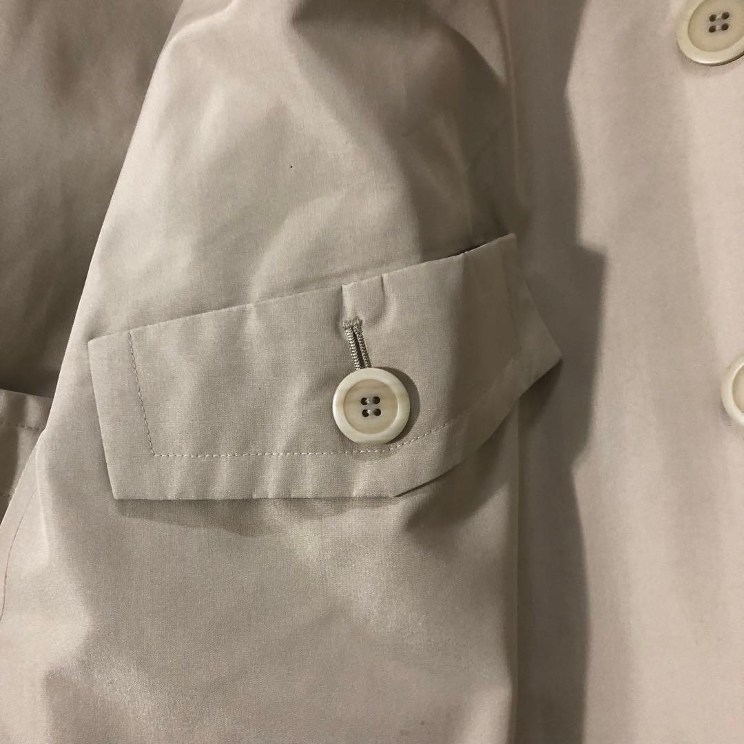 美品 エンバ ステンカラーコート 毛皮ライナー 高級クロテン シルク100%