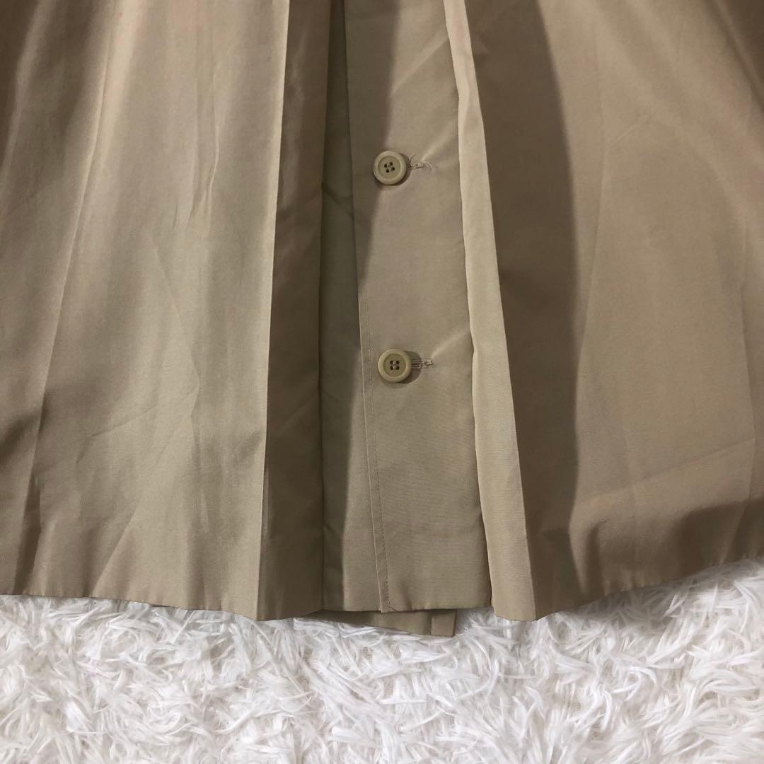 美品 エンバ ステンカラーコート 毛皮ライナー 高級クロテン シルク100%