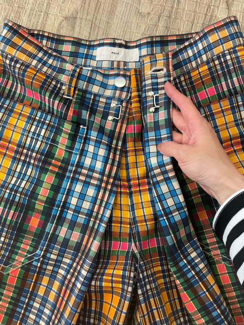 TOGA PULLA トーガプルラ　チェック　ショートパンツ　キュロット　36