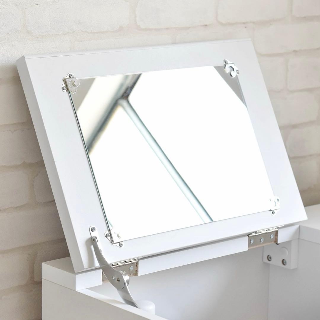 【組立済】ホワイト ドレッサー 収納付き 70-80cm幅（7/23まで出品）