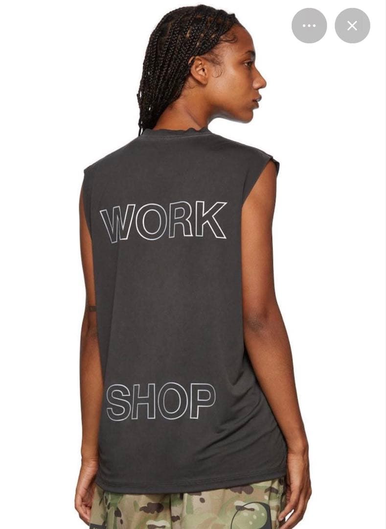 SATISFY ブラック タンクトップ ノースリーブ