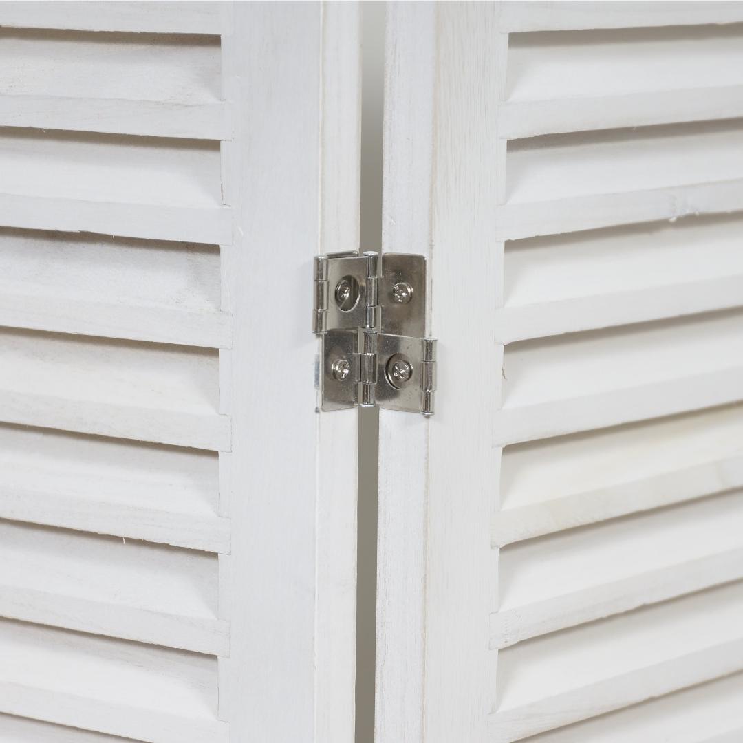 【新品】天然木 シャビーホワイト　パーティション　4連　アウトレット