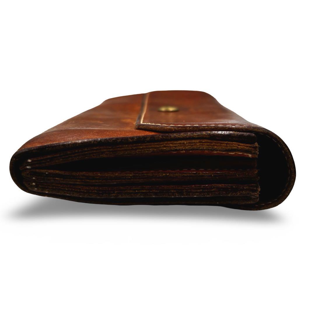 【ヴィンテージ】イルビゾンテ　長財布　オールレザー　ロゴ型押し　ブラウン男女兼用