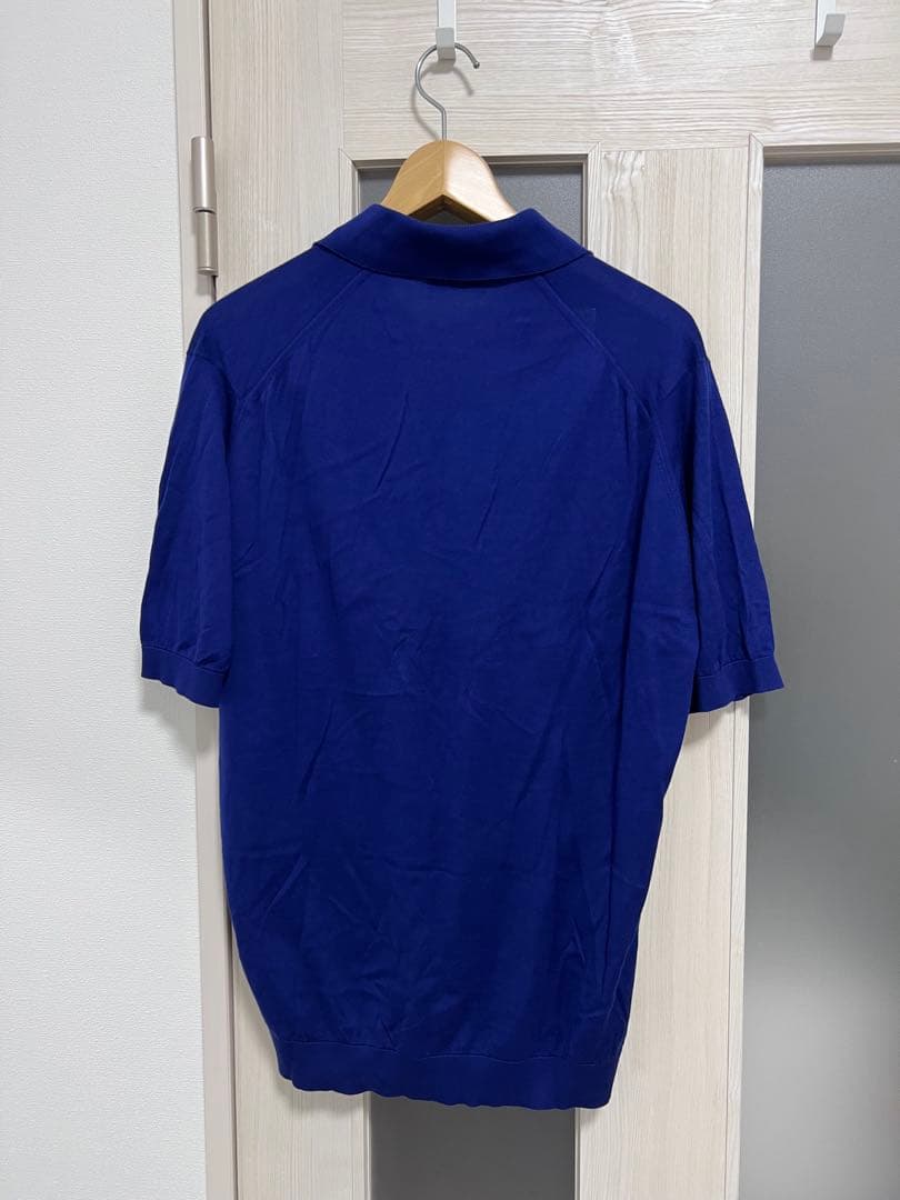 JOHN SMEDLEY ブルー ポロニット半袖