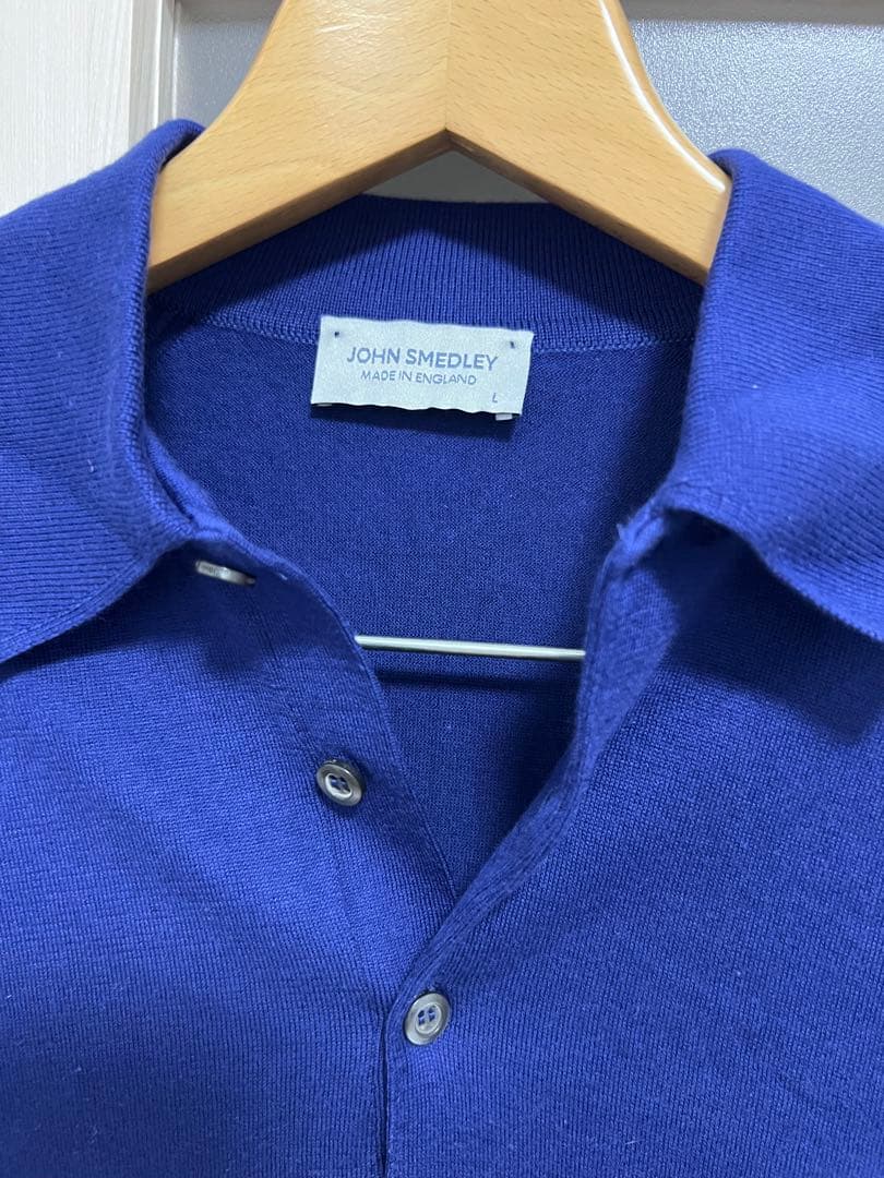 JOHN SMEDLEY ブルー ポロニット半袖