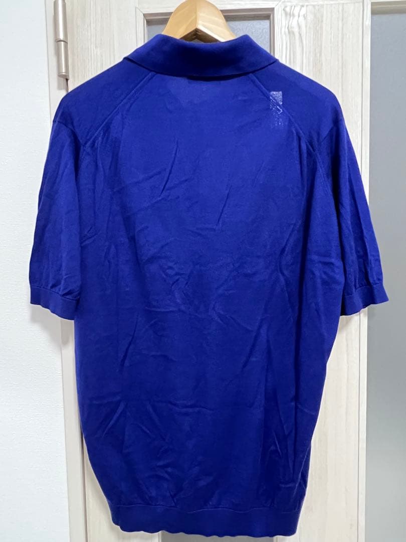 JOHN SMEDLEY ブルー ポロニット半袖