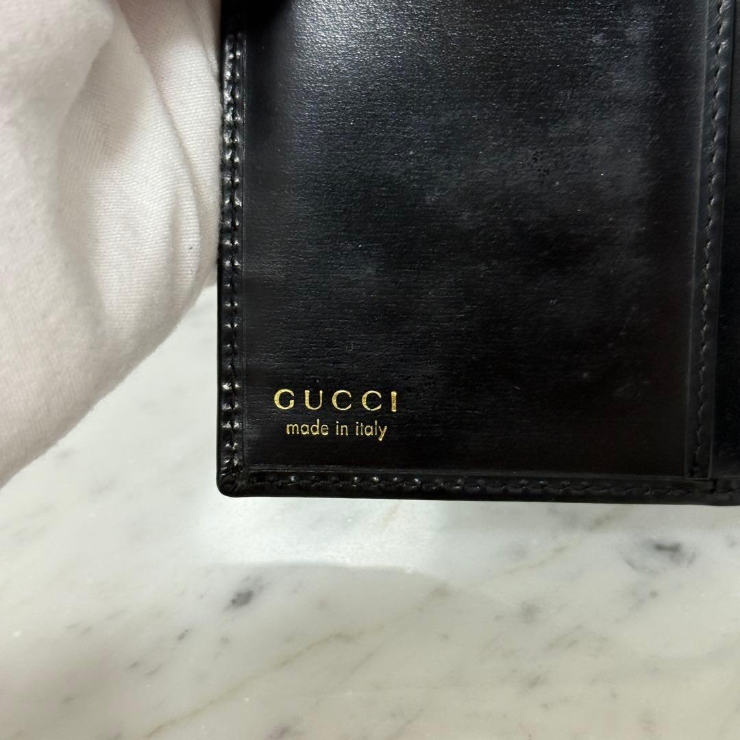 GUCCI グッチ 長財布 ブラック 黒 ロゴ G ロック 金 艶有り
