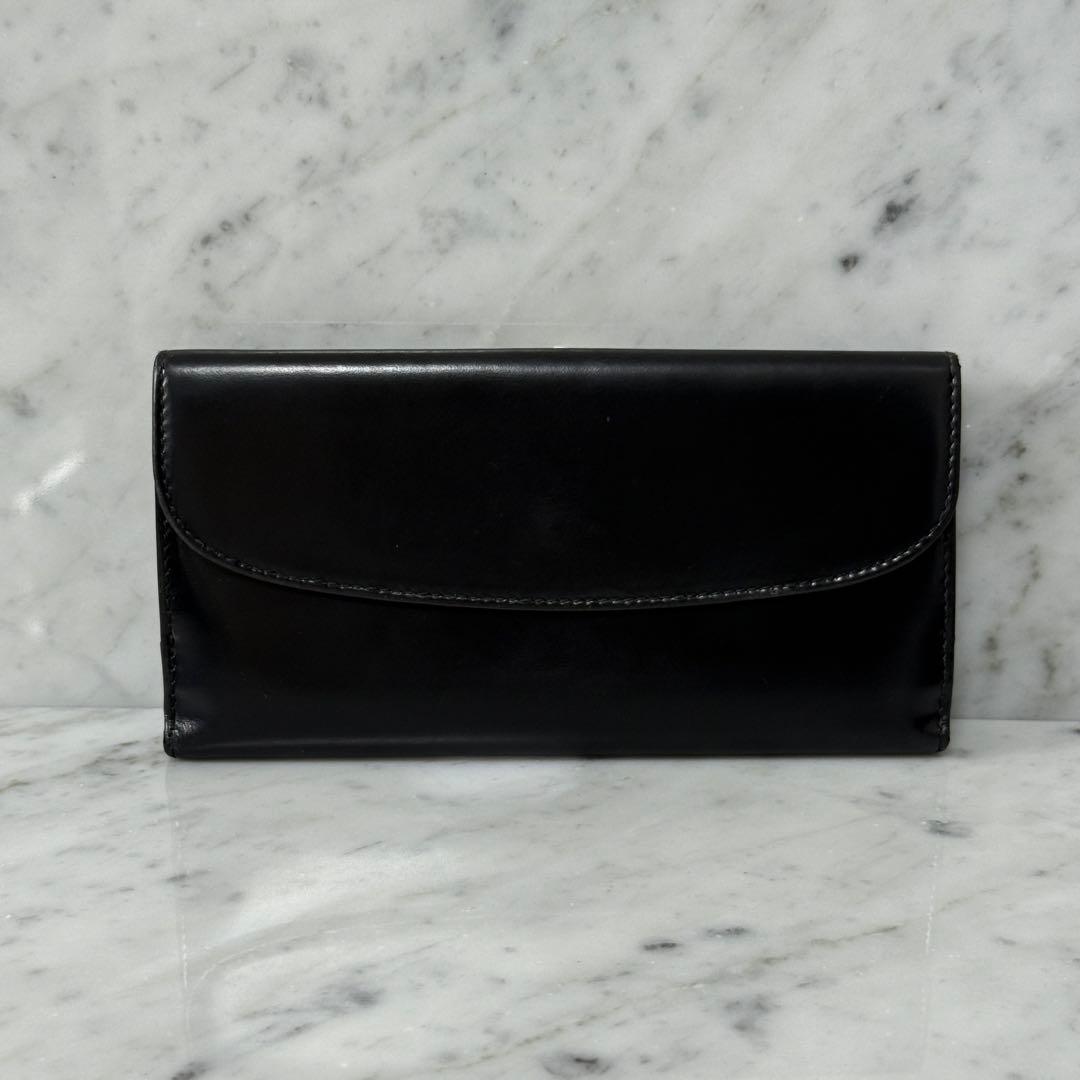 GUCCI グッチ 長財布 ブラック 黒 ロゴ G ロック 金 艶有り