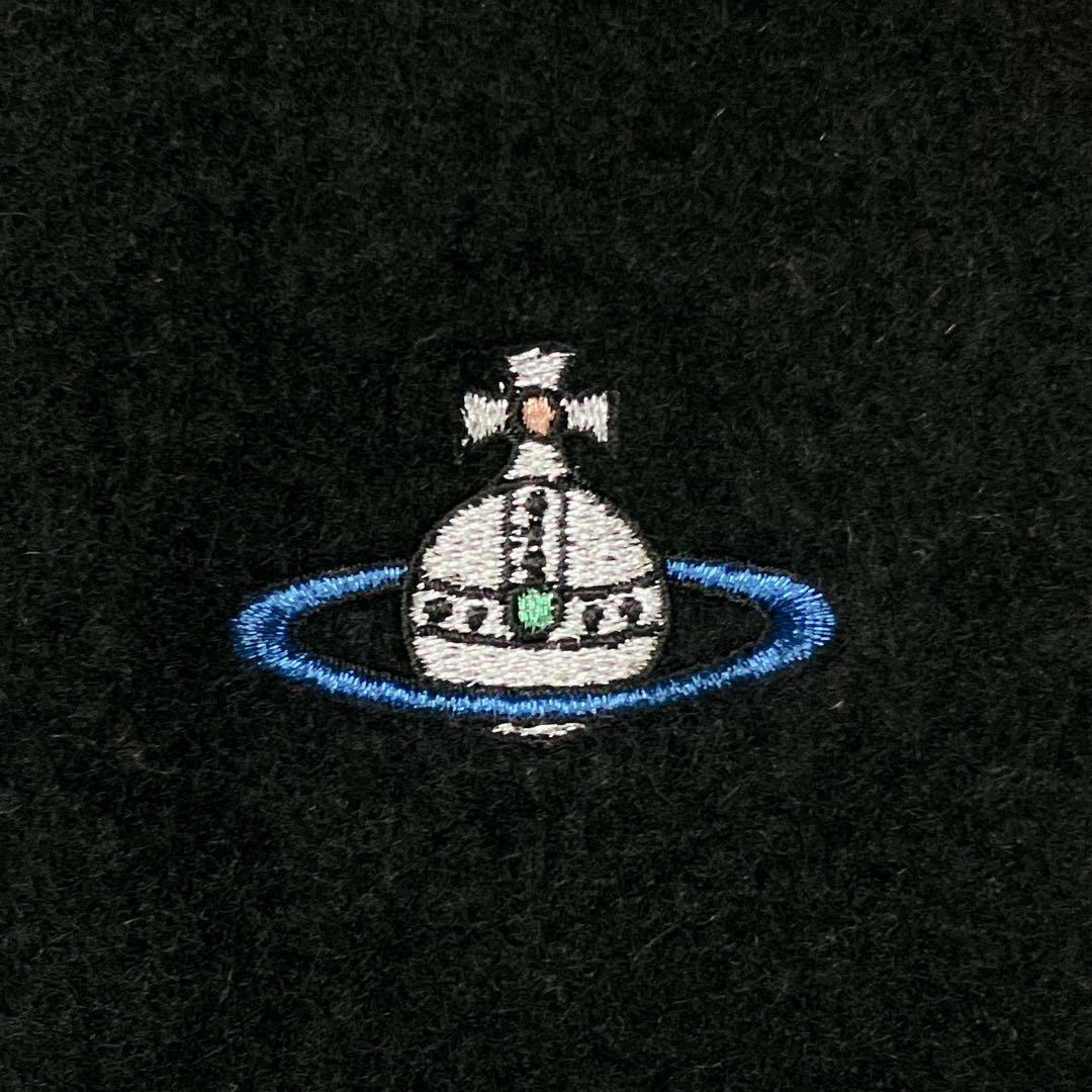 ヴィヴィアンウエストウッド/カシミヤ100%/ラメ オーブ/リバーシブルマフラー