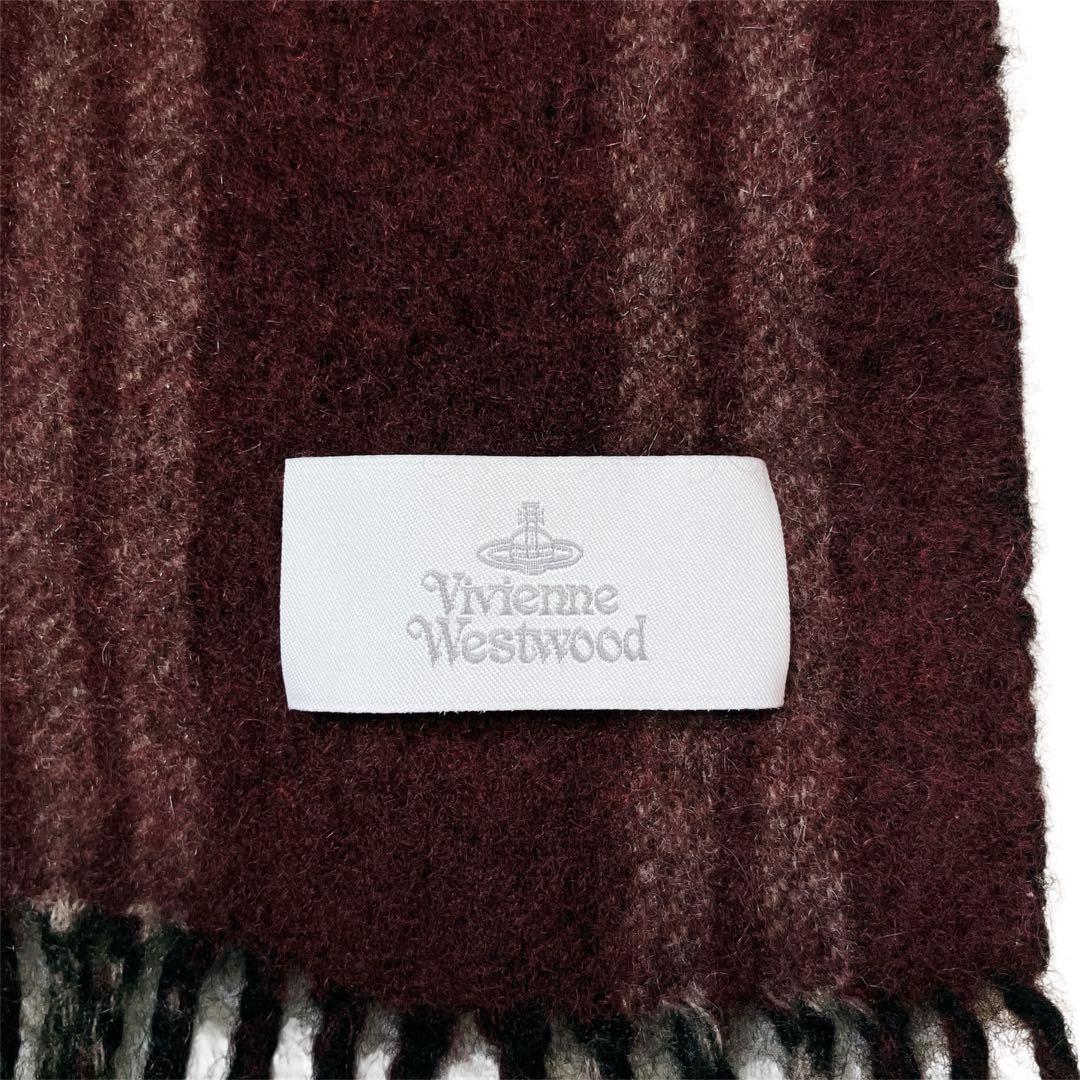 ヴィヴィアンウエストウッド/カシミヤ100%/ラメ オーブ/リバーシブルマフラー