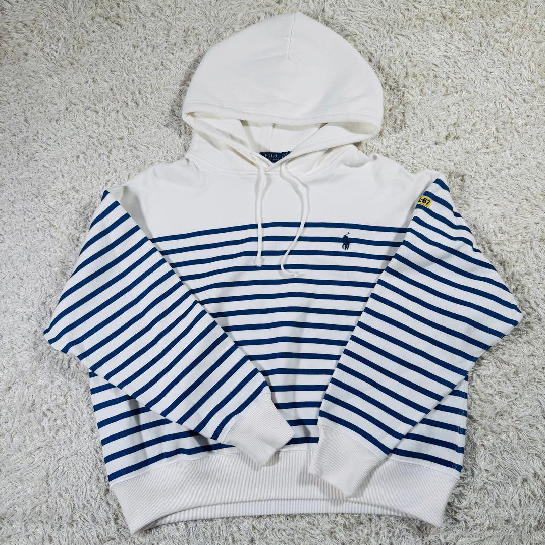 【美品】ポロラルフローレン　マリンボーダーパーカー　現行　レディース　L相当