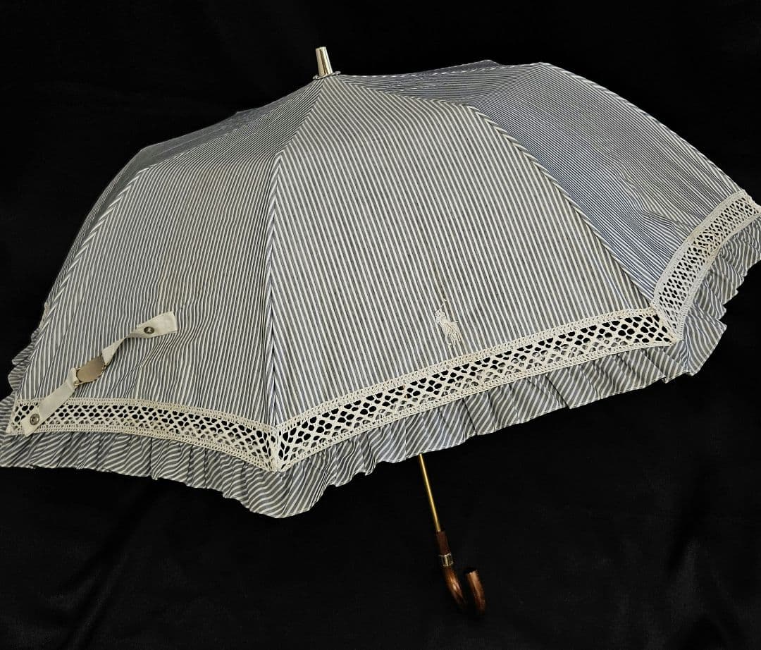 POLO　ポロラルフローレン　ストライプ　ポニー　ロゴ　折りたたみ　傘　晴雨兼用