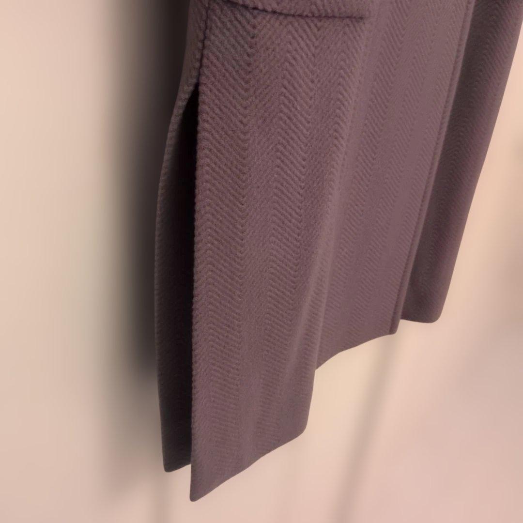 未使用 City Dimension フード付きダブルボタンコート カシミヤ入り