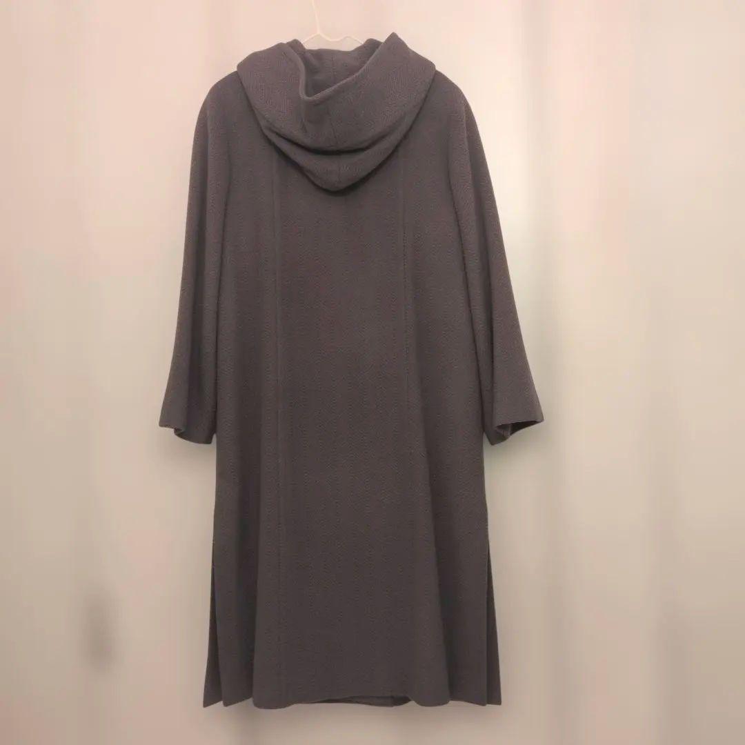 未使用 City Dimension フード付きダブルボタンコート カシミヤ入り