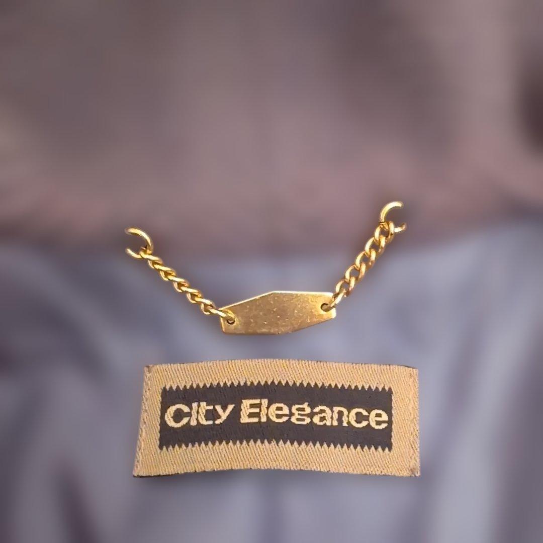 未使用 City Dimension フード付きダブルボタンコート カシミヤ入り