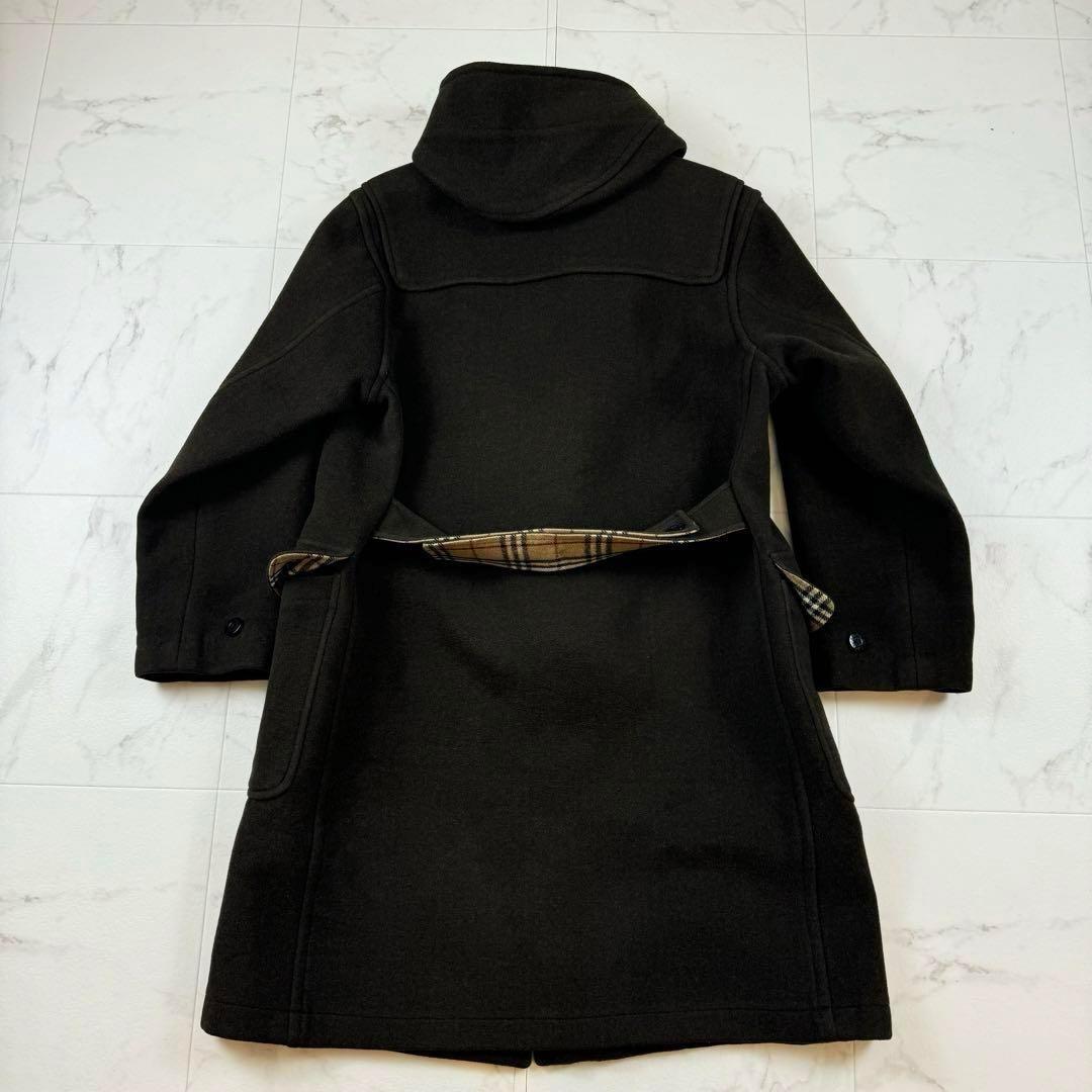 希少✨バーバリーブラックレーベル ダッフルコート ノバチェック ブラウン レザー