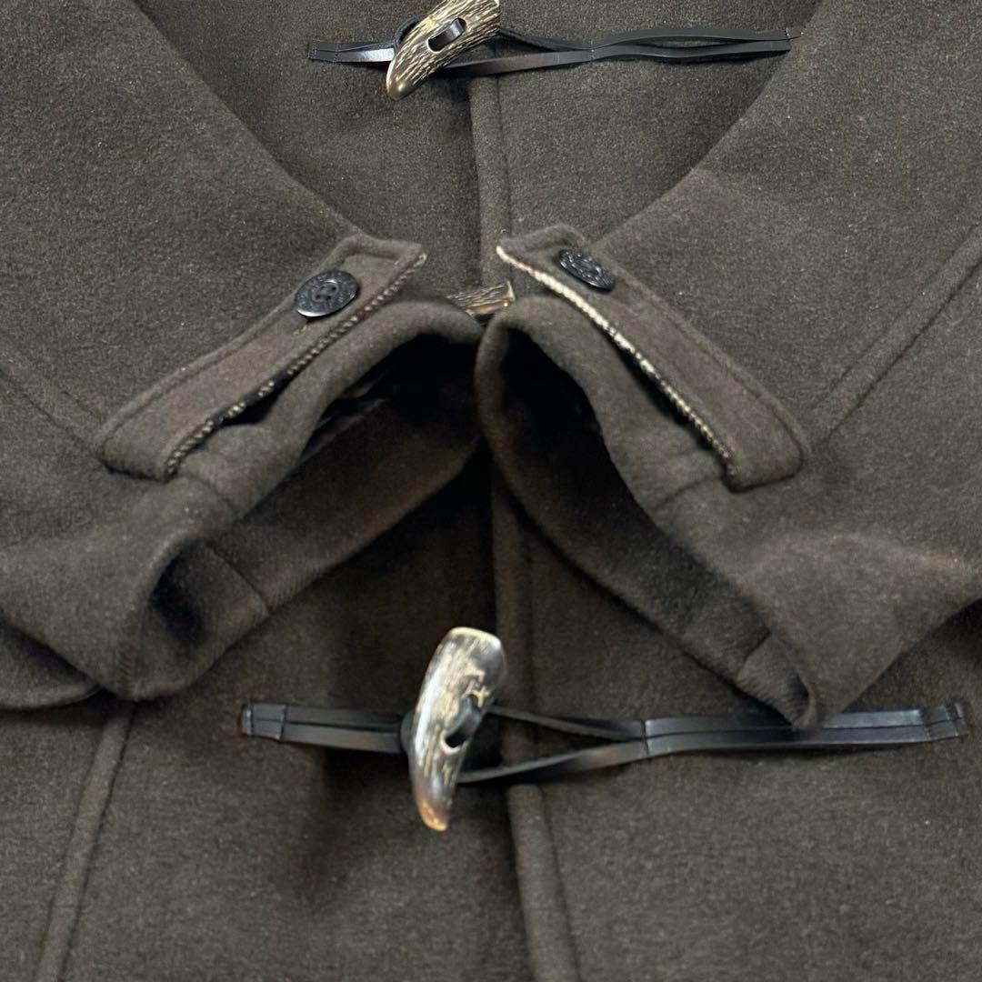 希少✨バーバリーブラックレーベル ダッフルコート ノバチェック ブラウン レザー